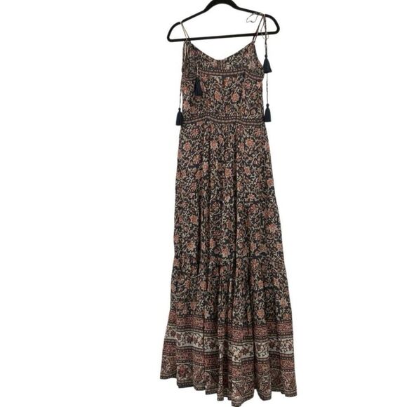 Veronica Beard Multicolor Windansea Floral Button Front Tiered Maxi Dress Small - Picture 4 of 8